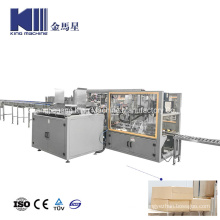 Automatic Carton Cardboard Wrapping Packing Packaging Machine for Liquid Beverage Can Pet Bottle Water Juice Energy Drinks Carbonated Soft Energy Drinks
